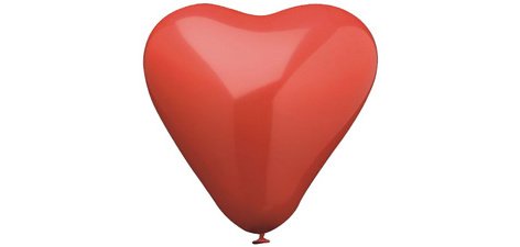 Balloon 'Heart' heart-shaped, red