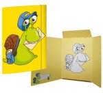 Chemise à élastique 'Escargot', en carton, jaune