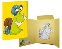 Chemise à élastique 'Escargot', en carton, jaune