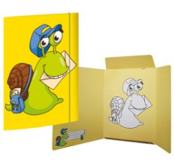 Chemise à élastique 'Escargot', en carton, jaune