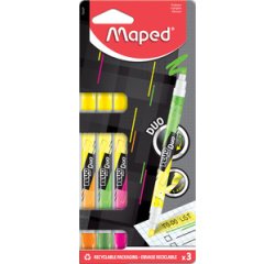 Markeerstift FLUO'PEPS PEN DUO - blister van 3 stuks