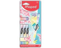 Surligneur FLUO'PEPS PEN DUO Pastel, blister de 3