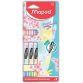 Markeerstift FLUO'PEPS PEN DUO pastel - blister van 3 stuks