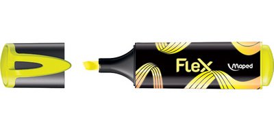 Surligneur FLEX, pointe flexible, jaune