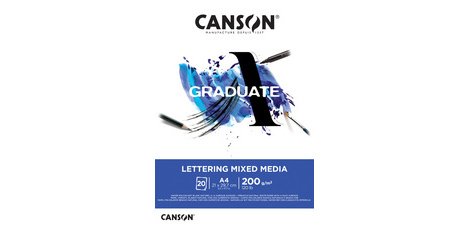 Bloc de dessin GRADUATE LETTERING MIXED MEDIA, A3
