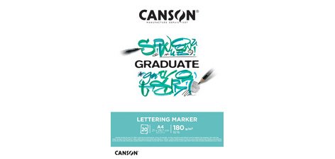 Bloc de dessin GRADUATE LETTERING MARKER, A4
