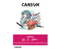 En_bloc de 30 feuilles graduate manga. a4, 200gr.