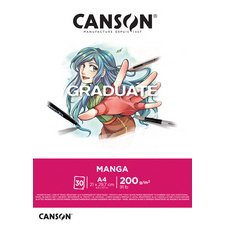 En_bloc de 30 feuilles graduate manga. a4, 200gr.