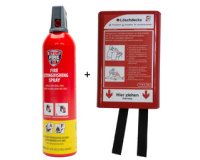 REINOLD MAX Spray extincteur STOP FIRE + couverture anti-feu
