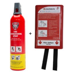 REINOLD MAX Spray extincteur STOP FIRE + couverture anti-feu