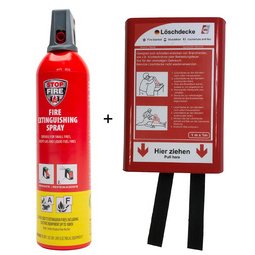 REINOLD MAX Spray extincteur STOP FIRE + couverture anti-feu