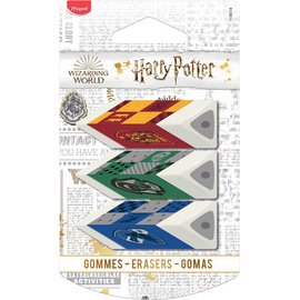 Gomme en plastique Pyramide HARRY POTTER, blister de 3