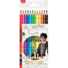 Crayon de couleur triangulaire HARRY POTTER,étui de 12