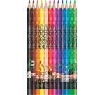 Crayon de couleur triangulaire HARRY POTTER,étui de 12