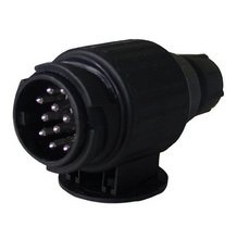 Prise de voiture, 13 broches, plastique, noir