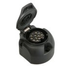 Prise de voiture, 13 broches, plastique, noir