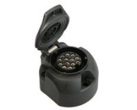 Prise de voiture, 13 broches, plastique, noir