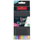 FABER-CASTELL Crayon de couleur Black Edition, étui de 12
