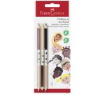 FABER-CASTELL Buntstift Children of the World, 3er-Set