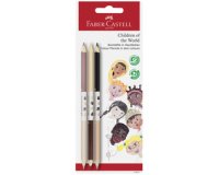 FABER-CASTELL Crayon de couleur Children of the World, par 3