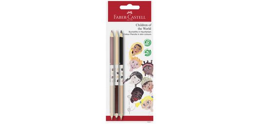 FABER-CASTELL Crayon de couleur Children of the World, par 3