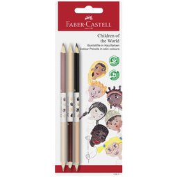 FABER-CASTELL Crayon de couleur Children of the World, par 3