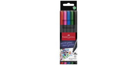 FABER-CASTELL Feutre pointe fine GRIP FINEPEN, étui de 5