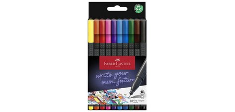 FABER-CASTELL Feutre pointe fine GRIP FINEPEN, étui de 10