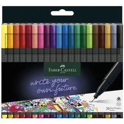 FABER-CASTELL Feutre pointe fine GRIP FINEPEN, étui de 20