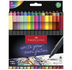 FABER-CASTELL Feutre pointe fine GRIP FINEPEN, étui de 30