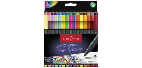 FABER-CASTELL Fine Tip Felt Pen GRIP FINEPEN, case of 30