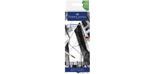 FABER-CASTELL Marqueur aquarelle GOLDFABER, étui Tons gris
