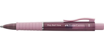 FABER-CASTELL Stylo à bille rétractable POLY BALL VIEW, rose