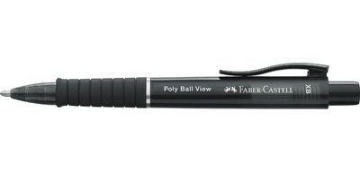 FABER-CASTELL Retractable Ballpoint Pen POLY BALL VIEW, black