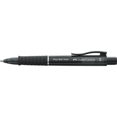 Balpen FABER-CASTELL inklikbaar POLY BALL VIEW zwart