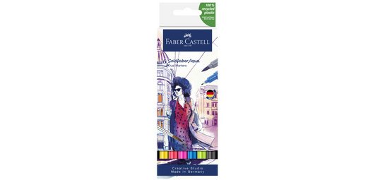FABER-CASTELL Marqueur aquarelle GOLDFABER, étui de 6