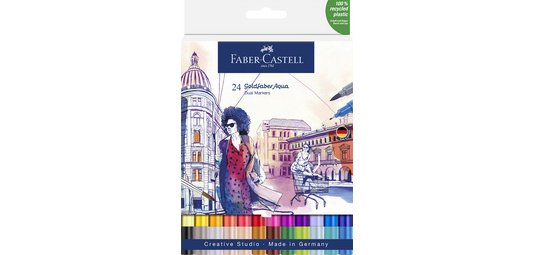 FABER-CASTELL Marqueur aquarelle GOLDFABER, étui de 24