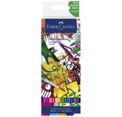 FABER-CASTELL Aquarel marker GOLDFABER, etui 'Graffiti'