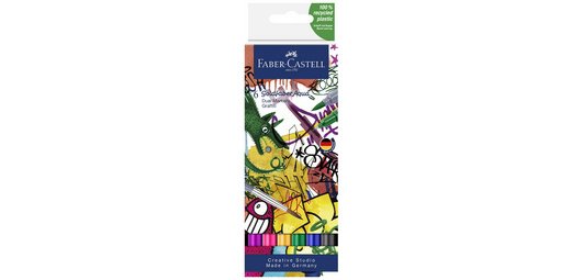 FABER-CASTELL Marqueur aquarelle GOLDFABER, étui Graffitis