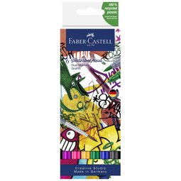 FABER-CASTELL Aquarel marker GOLDFABER, etui 'Graffiti'