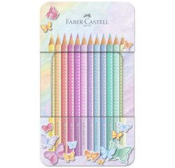 FABER-CASTELL Crayon de couleur SPARKLE PASTEL, étui de 12