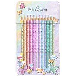 FABER-CASTELL Crayon de couleur SPARKLE PASTEL, étui de 12