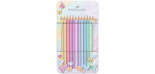 FABER-CASTELL Crayon de couleur SPARKLE PASTEL, étui de 12