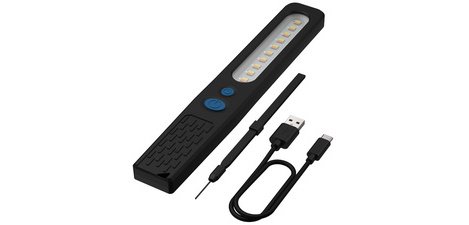 LED-Arbeitslampe WL390R, schwarz/blau