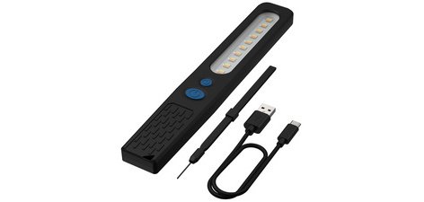 Lampe de travail à LED WL390R, noir/bleu