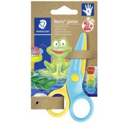 Staedtler ciseaux d'enfant Noris Junior, ft 10 cm, droitehandig, inox, jaune/bleu, blister de 1 pièce