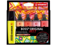 Surligneur BOSS ORIGINAL, étui carton ARTY de 5