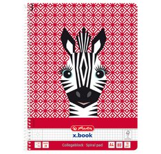 Cahier spiralé 'Cute Animals Zebra', A4, quadrillé