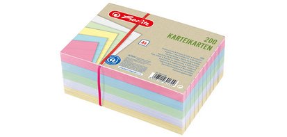 Fiches Recycling, format A6, ligné, assortiment