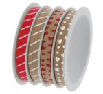 Ruban bolduc multibobine 'Malta-Mix rouge'